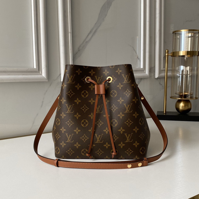 Louis Vuitton Womens Bag Crossbody Design NÉONOÉ MM Brown Monogram coated canvas Luxury Brand M44887 Whatapp