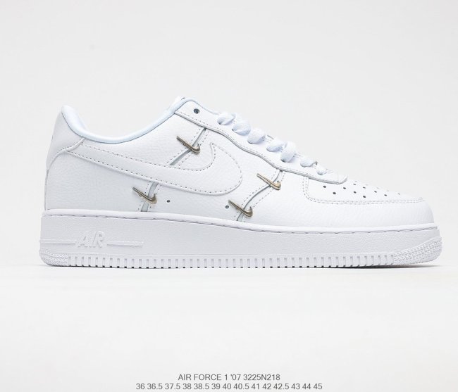 Nike Wmns Air Force 1' 07 LX Chrome Swooshes White Sneakers Men Womens Shoes 3225N218 Whatapp