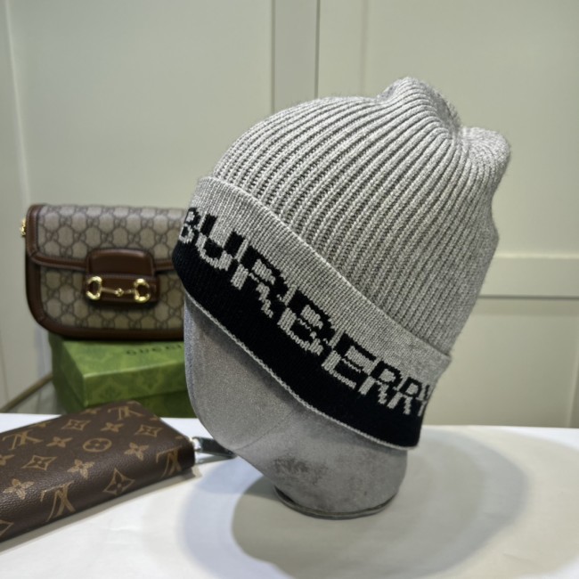 Burberry Womens Mens Cap Knit Hat Luxury Brand with Original Box