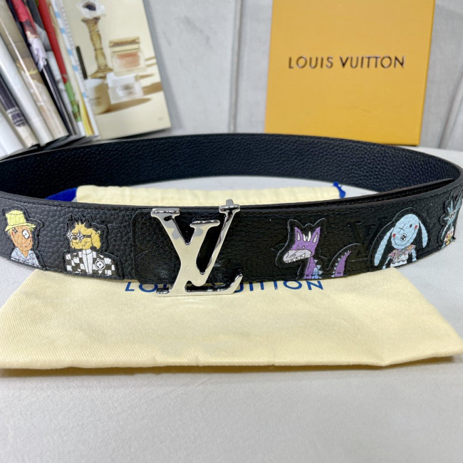 Louis Vuitton Mens Belt Luxury Brand Fashion Men Belts with Original Box LV SHAPE 40MM REVERSIBLE TAURILLON PUPPETS BELT Whatapp