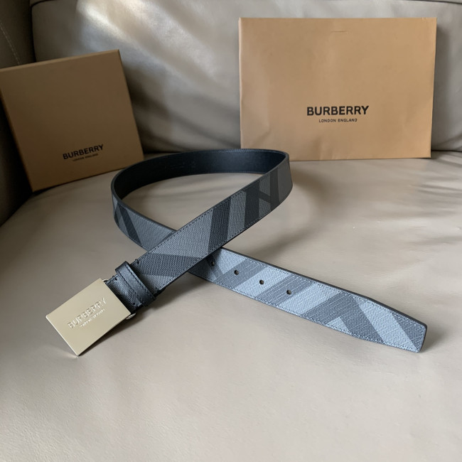 Burberry Mens Belt Luxury Brand Design Fashion Type with Original Box Reversible Plaque Buckle London Check and Leather Belt Whatapp