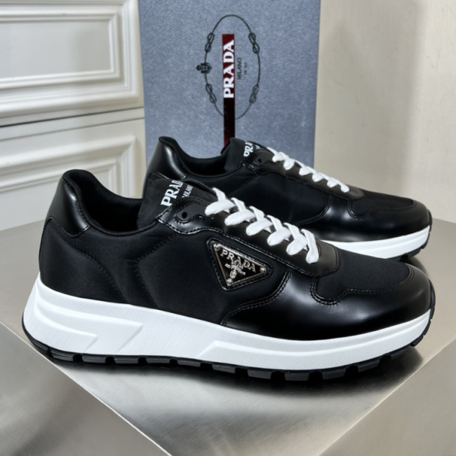 Prada Mens Shoes Casual Luxury Brand Breathable Sneakers with Original Box Whatapp