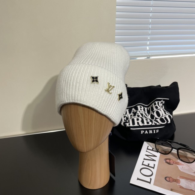 Louis Vuitton Womens Mens Cap Knit Hat Luxury Brand with Original Box