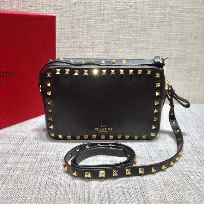 Valentino Womens Bags Camera Bag Luxury Fashion SMALL ROCKSTUD CALFSKIN CROSSBODY BAG ZW2B0809BOL0NO with Original Box Whatapp