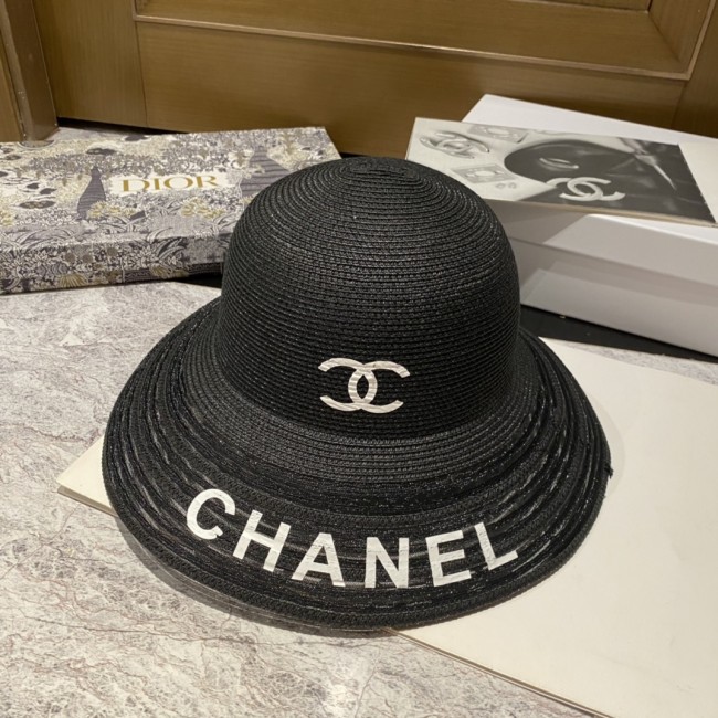 Chanel Womens Hats Luxury Brand Straw Hat with Original Box