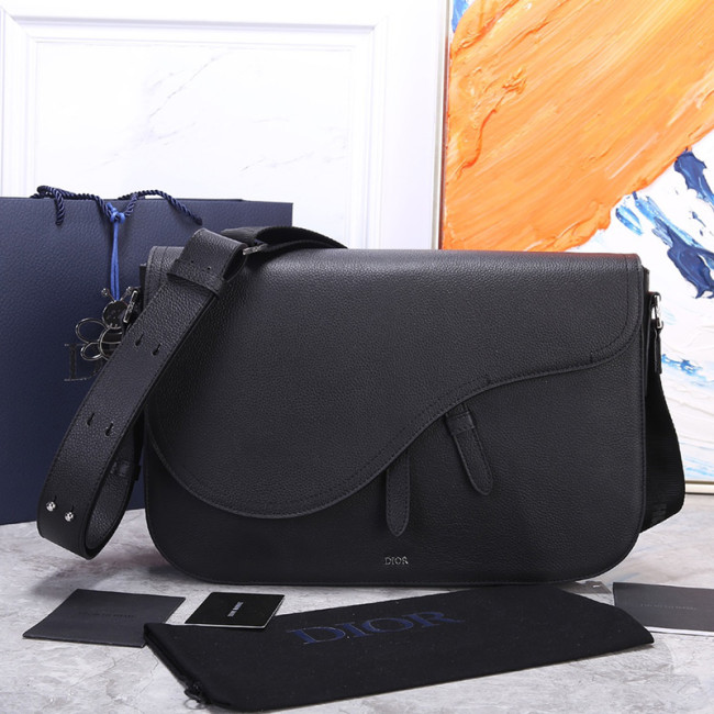 Dior Mens Bags Shoulder Messenger Bags Luxury Brand SADDLE MESSENGER BAG Black Grained Calfskin with Original Box 1ADME133YMJ_H00N Whatapp