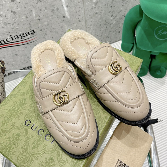 Gucci Womens Shoes Casual Loafers Design Luxury Brand Leather Princetown with Original Box Whatapp