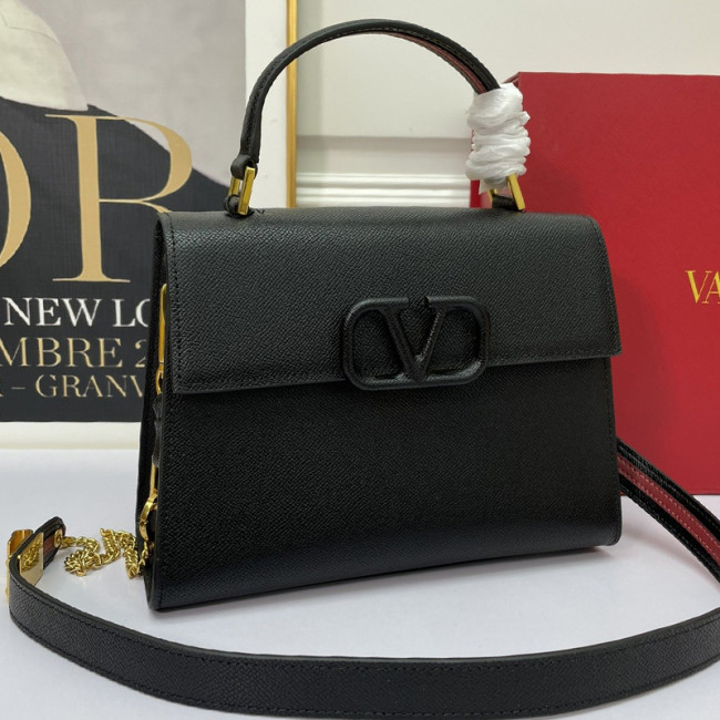 Valentino Womens Bags Crossbody Bags Handbags Luxury Brand MEDIUM VSLING GRAINY CALFSKIN HANDBAG with Original Box Whatapp