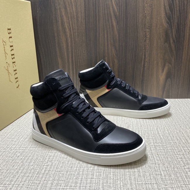 Burberry Men Shoes Sneakers Luxury Brand Leather, Suede and House Check Sneakers with Original Box 80241251 Whatapp