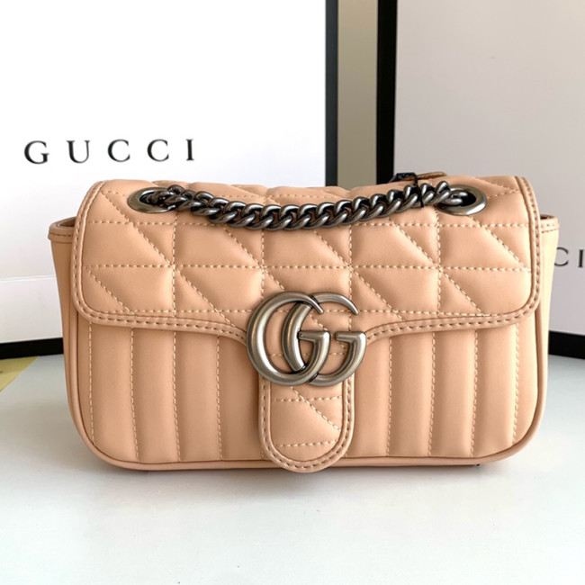 Gucci Womens Bags Shoulder Messenger Bag Luxury Brand Gucci GG Marmont matelassé mini bag with Original Box 446744 UM8AN 2754 Whatapp