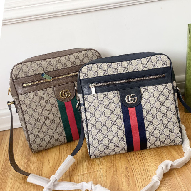 Gucci Mens Womens Fashion Bags Shoulder Bag Luxury Brand GG Supreme Ophidia Small Messenger Bag 547926 96IWN 4076 with Original Box Whatapp