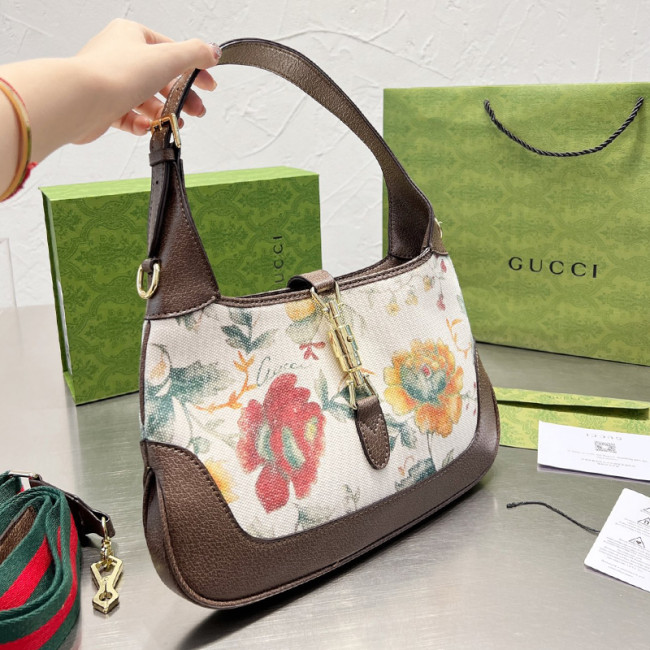 Gucci Womens Bags Handbags Shoulder Messenger Bags Luxury Brand GG Jackie 1961 medium shoulder bag 636710 HUHHG 8565 with Original Box Whatapp