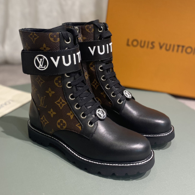 Louis Vuitton Women Shoes Boots Luxury Brand TERRITORY FLAT RANGER with Original Box 1A9HAI Whatapp