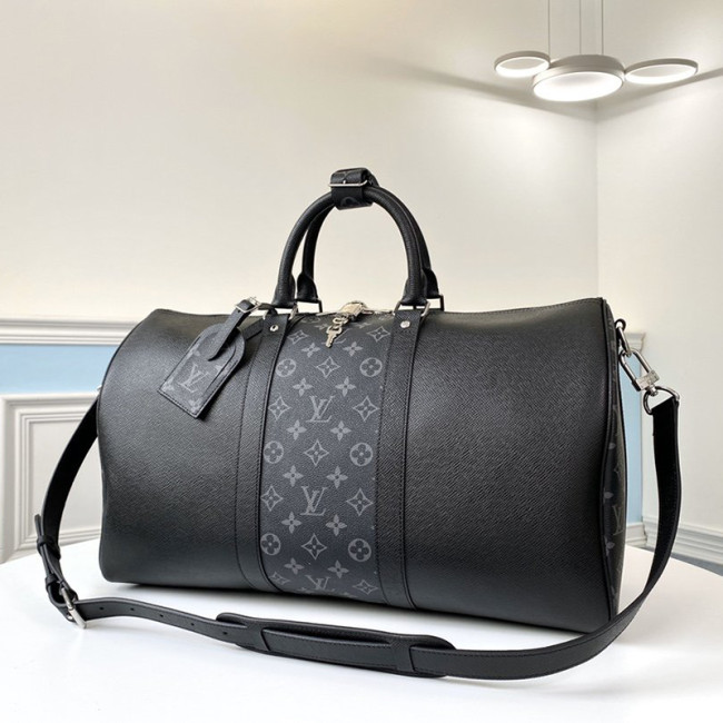 Louis Vuitton Womens and Mens Unisex Bags Luxury Brand LV Keepall 50 Bandoulière Fashion M53763 Whatapp