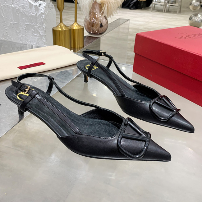 Valentino Garavani Women Fashion Shoes Pumps Luxury Brand Vlogo Signature Calfskin with Original Box 4cm Heel Whatapp