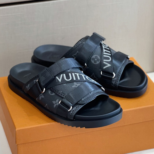 Louis Vuitton Mens Shoes Slippers Sandals Flip Flop Luxury Brand Honolulu LV TRAINER MULE with Original Box 1A9JVM Whatapp