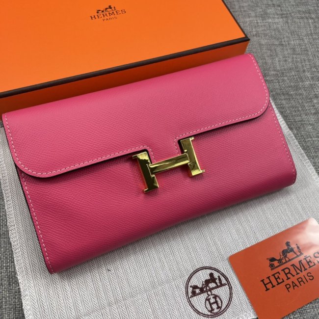 Hermes Womens Mens Wallets Purse Constance Clutch Leather Design Coin Bag with Original Box Whatapp