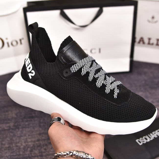 Dsquared2 Men Shoes Sneakers Luxury Brand Breathable RUN DS2 LEGEND Boxer Bumper SNEAKERS with Original Box Whatapp