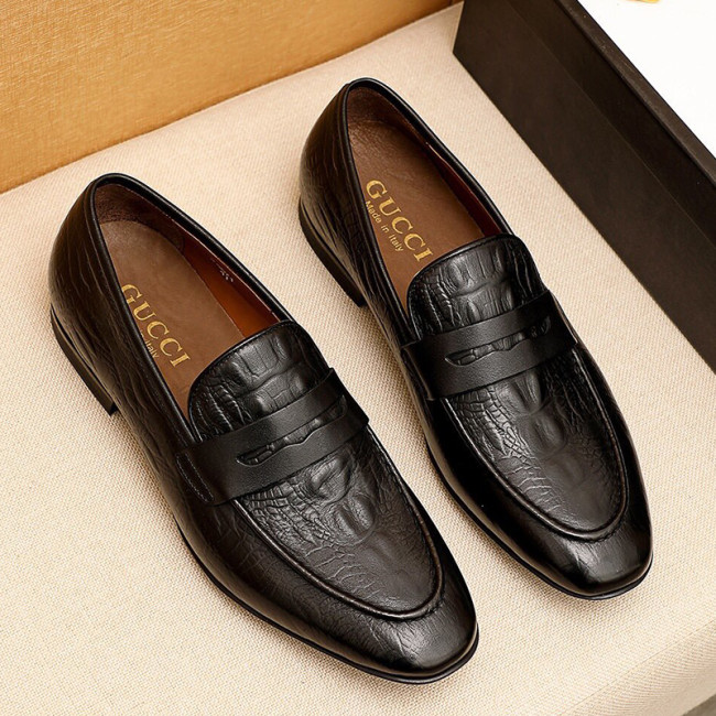 Gucci Mens Shoes Leather Design Luxury Brand Business Dress Shoes for Men with Original Box Whatapp