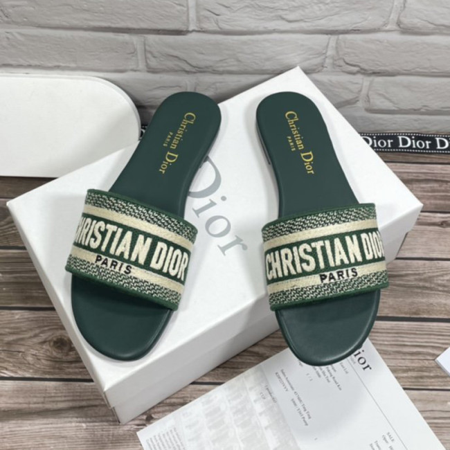 Dior Women Shoes Mule DWAY SLIDE Luxury Brand Womens Sandals Slippers with Original Box Whatapp