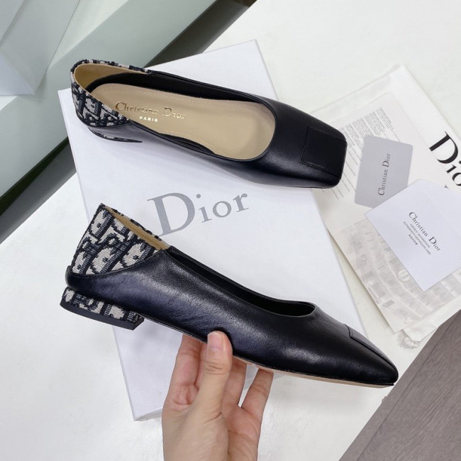 Dior Womens Shoes Sandals Fashion Pumps Luxury Brand D-Doll Flat PUMP with Original Box Whatapp