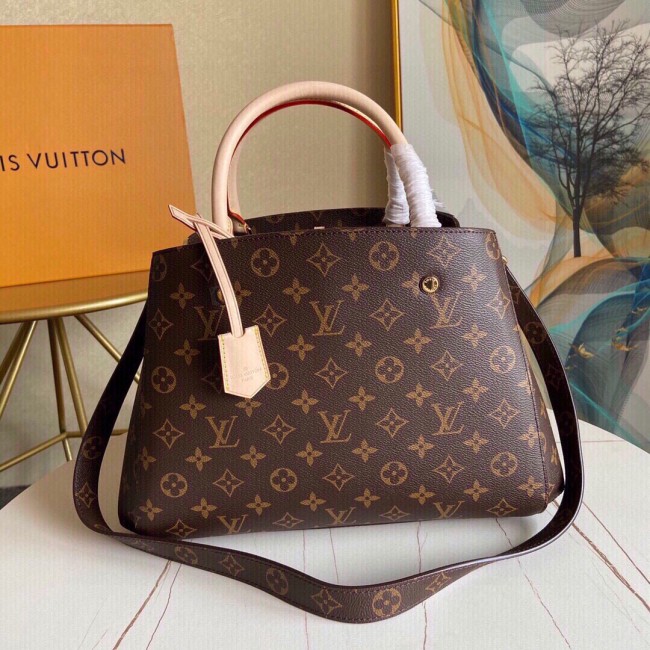 Louis Vuitton Womens Bags Shoulder Bags Handbags Luxury Brand Fashion Type MONTAIGNE MM Monogram coated canvas M41056 Whatapp