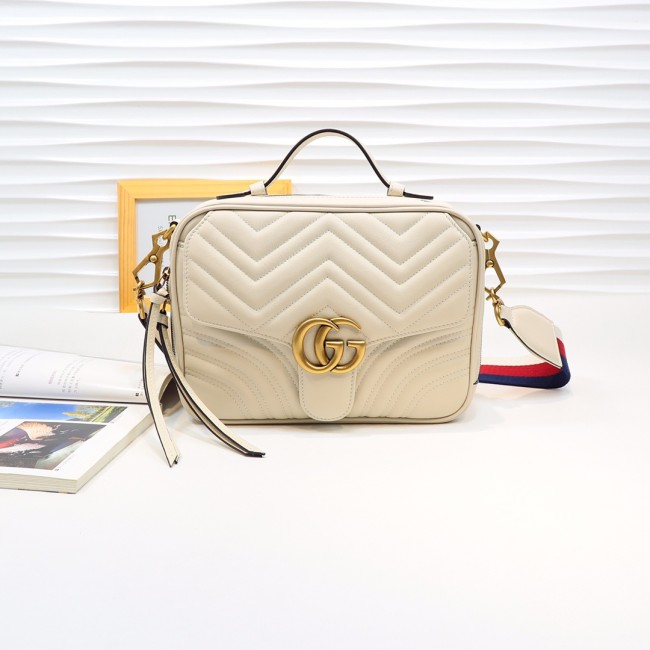 Gucci Womens Bags Crossbody GG Marmont mini top handle bag Leather with Original Box Shoulder Bags for Women 1:1 AAA Quality Whatapp