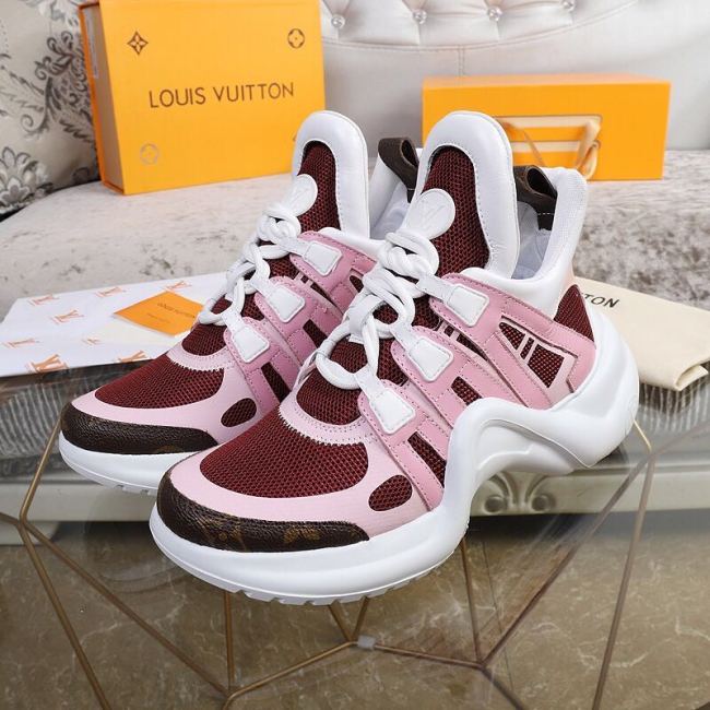 Louis Vuitton Women Shoes Sneakers Luxury Brand Design Fashion LV ARCHLIGHT SNEAKER with Original Box Whatapp