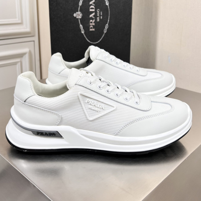 Prada Mens Shoes Casual Luxury Brand Breathable Sneakers with Original Box Whatapp