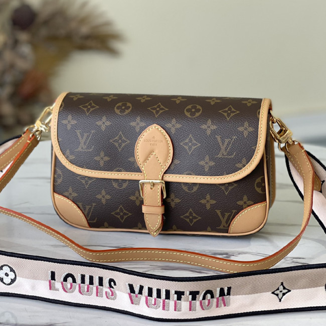 Louis Vuitton Womens Bags Luxury Brand DIANE M45985 Monogram coated canvas with Original Box Whatapp