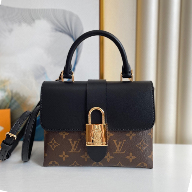 Louis Vuitton Womens Bags Luxury Brand Fashion Handbags Crossbody Bags Type LOCKY BB M44141 Black Monogram coated canvas and smooth cowhide leather with Original Box Whatapp