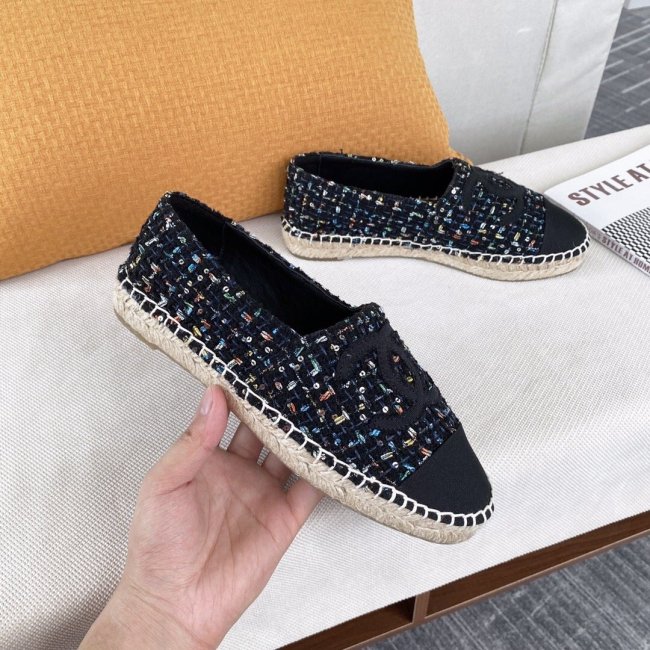 Chanel Women Shoes Fashion Espadrille Luxury Brand Casual Shoes for Women ESPADRILLE with Original Box Espadrilles Whatapp