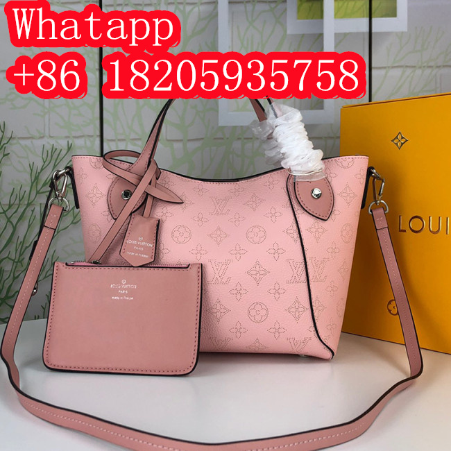 Louis Vuitton Womens Shoulder Bags Handbags Luxury Brand Fashion HINA PM Magnolia Pink Mahina perforated calf leather M54353 Whatapp