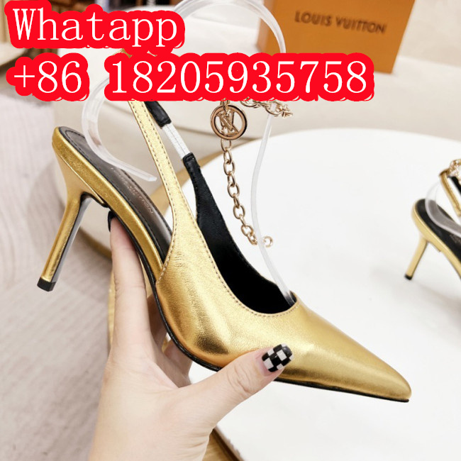 Louis Vuitton Womens Shoes Pumps Sandals Leather Design Luxury Brand Fashion Sandals with Original Box 8cm Heel Whatapp