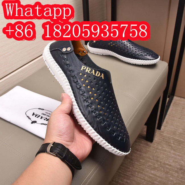 Prada Men Shoes Luxury Brand Sneakers Breathable Design Driving Casual Shoes Whatapp