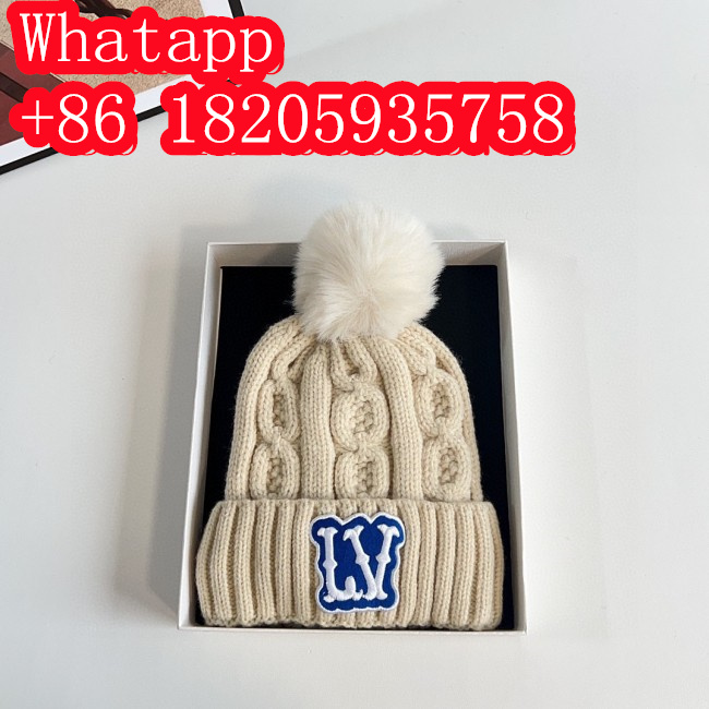 Louis Vuitton Womens Mens Cap Knit Hat Luxury Brand with Original Box