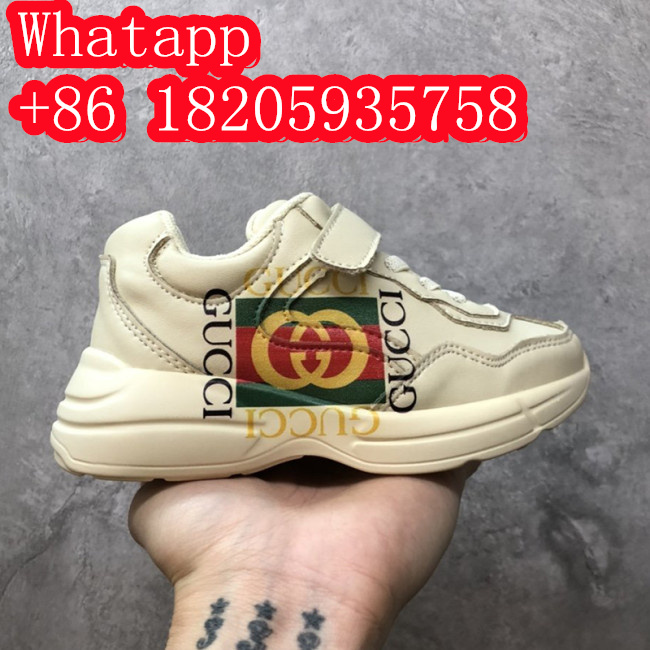 Gucci Kids Shoes Sneakers Breathable Children Casual Walking Sneakers with Original Box Rhyton Sneaker Whatapp