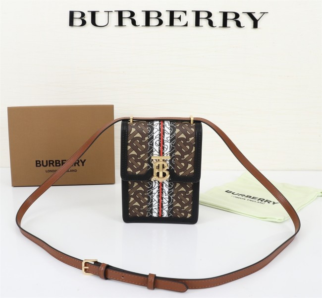 Burberry Womens Bag Monogram Stripe E-canvas Robin Bag Whatapp