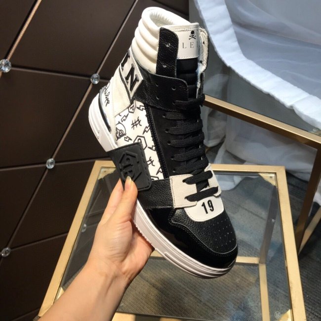 Philipp Plein Men Shoes High Top Sneaker Fashion Design Luxury Brand Whatapp