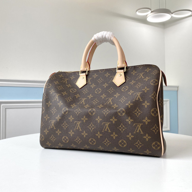 Louis Vuitton Womens Bags Luxury Brand Fashion Type SPEEDY 35 Monogram Canvas with Original Box M41107 Whatapp