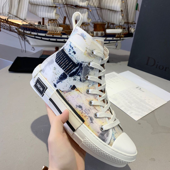 Dior Womens Mens Shoes Sneakers Luxury Brand Unisex Design B23 High-Top Sneaker with Box Whatapp