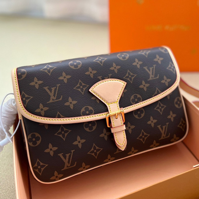 Louis Vuitton Womens Bags Shoulder Bags Luxury Brand Louis Vuitton Sologne Shoulder Bag M42250 with Original Box Monogram Canvas Whatapp