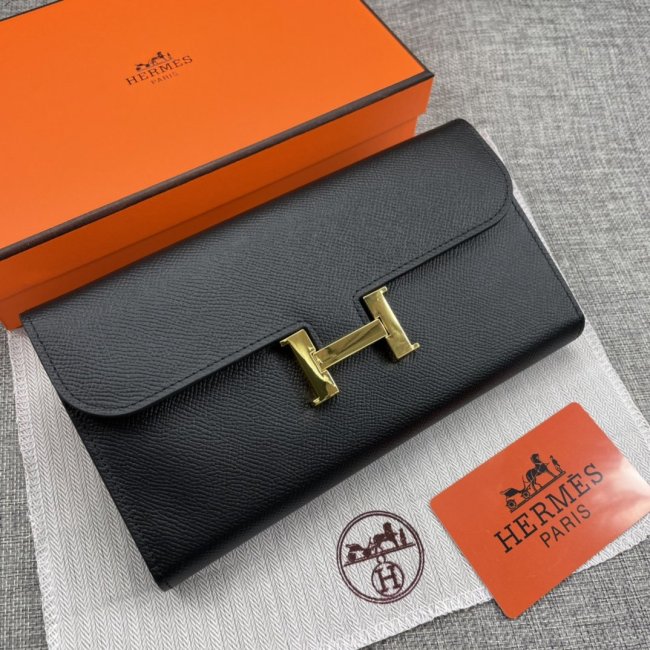 Hermes Womens Mens Wallets Purse Constance Clutch Leather Design Coin Bag with Original Box Whatapp