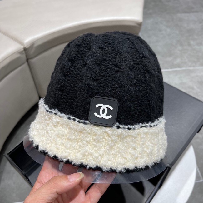 Chanel Womens Hats Luxury Brand Knit Bucket Hat with Original Box