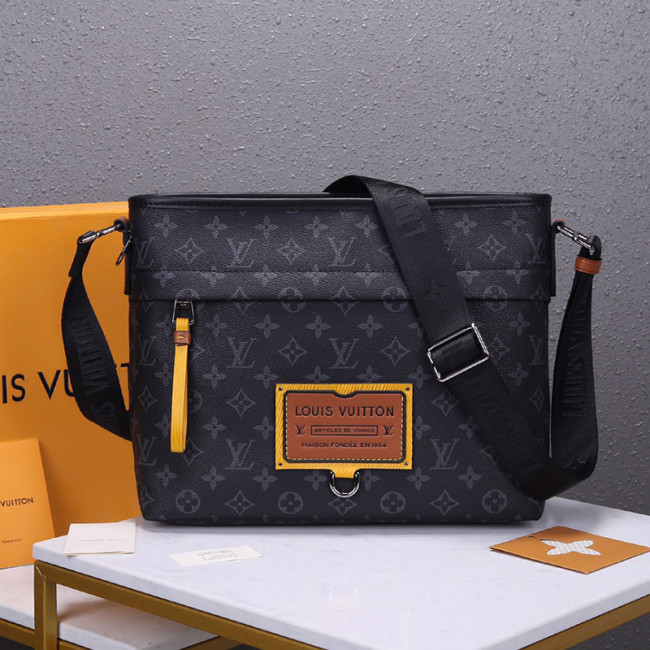 Louis Vuitton Mens Shoulder Bags Luxury Brand Fashion Type BESACE ZIPPÉE M45214 Savane Yellow Monogram Eclipse coated canvas without Original Box Whatapp