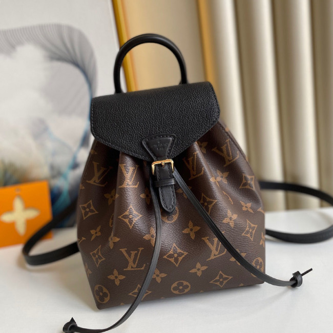 Louis Vuitton Womens Bags Backpacks Luxury Brand MONTSOURIS BB M45516 Black Monogram coated canvas and cowhide leather Whatapp