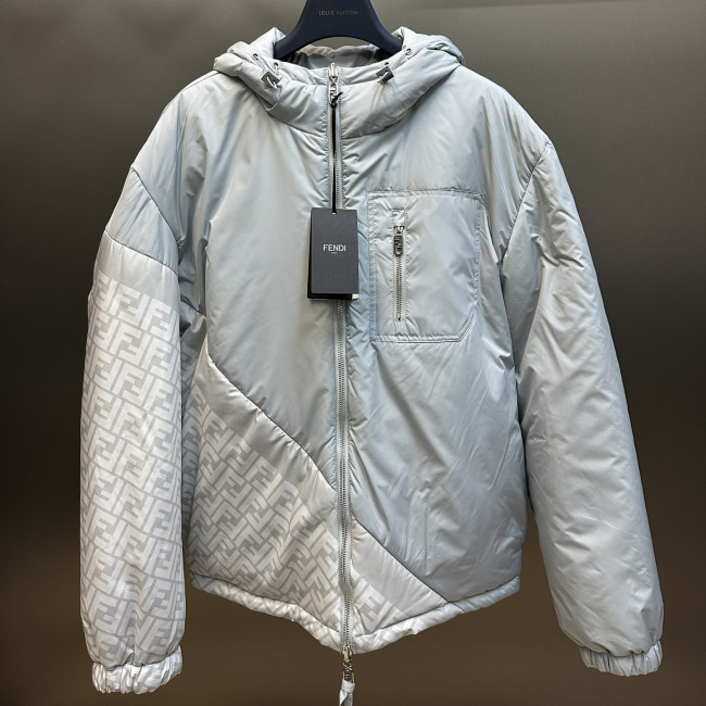 Fendi Design Mens Womens Winter Windprood Down Jackets Keep Warm 90% White Duck Down Whatapp