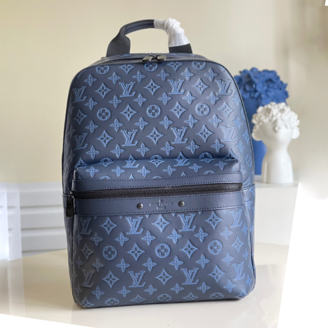 Louis Vuitton Mens Womens Bags Backpacks Luxury Brand Fashion Type SPRINTER BACKPACK Navy Blue Monogram Shadow cowhide leather with Original Box M45728 Whatapp