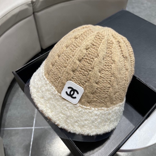 Chanel Womens Hats Luxury Brand Knit Bucket Hat with Original Box