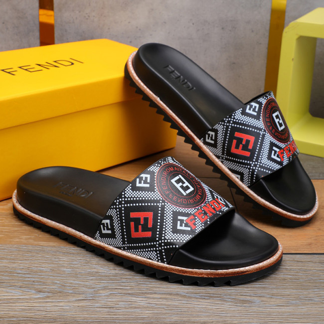 Fendi Men Shoes Slides Sandals Slippers Luxury Brand Mens Shoes with Original Box Whatapp